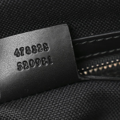 Gucci Soft GG Supreme Monogram Appia Calfskin Web Large Carry On Duffle Bag Black Grey 6 of 12