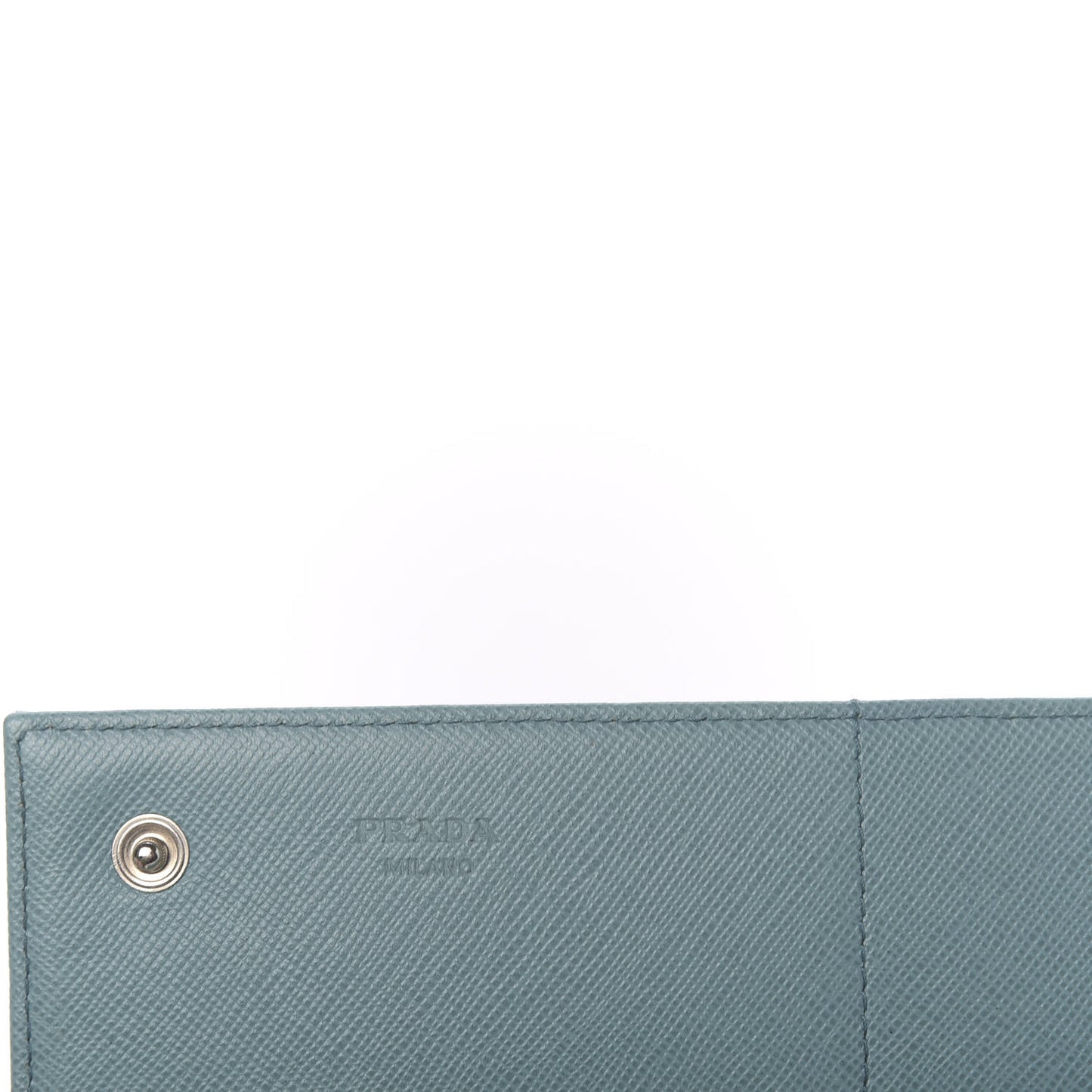 Tessuto Nylon Continental Flap Wallet Turchese