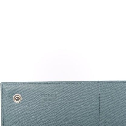 Prada Tessuto Nylon Continental Flap Wallet Turchese 6 of 14