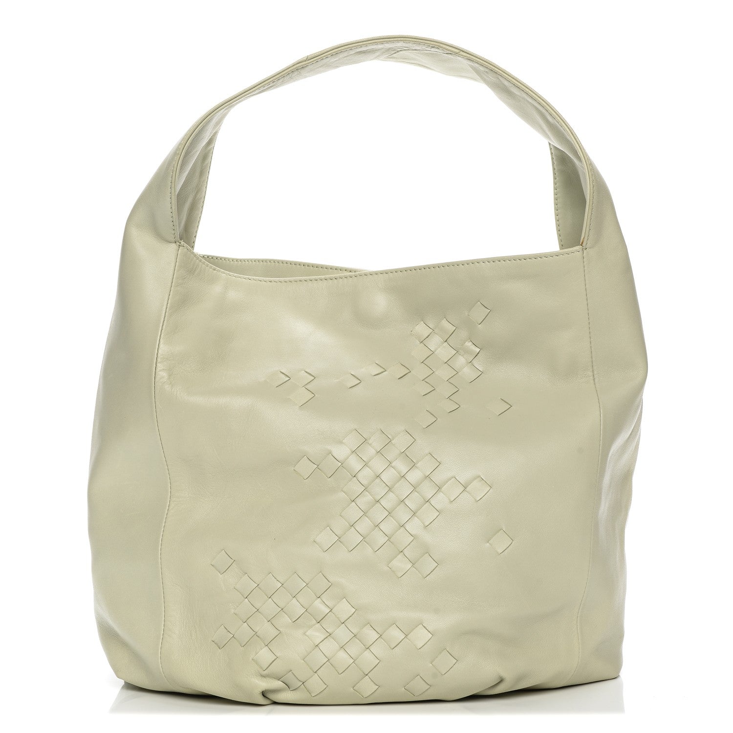 Bottega Veneta Nappa Woven Hobo Ivory 1 of 9