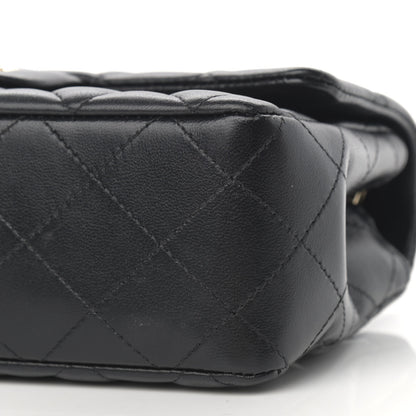 Chanel Lambskin Quilted Mini Rectangular Flap Black 10 of 12