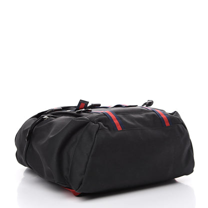 Gucci Techno Canvas Web Double Buckle Backpack Black 3 of 9
