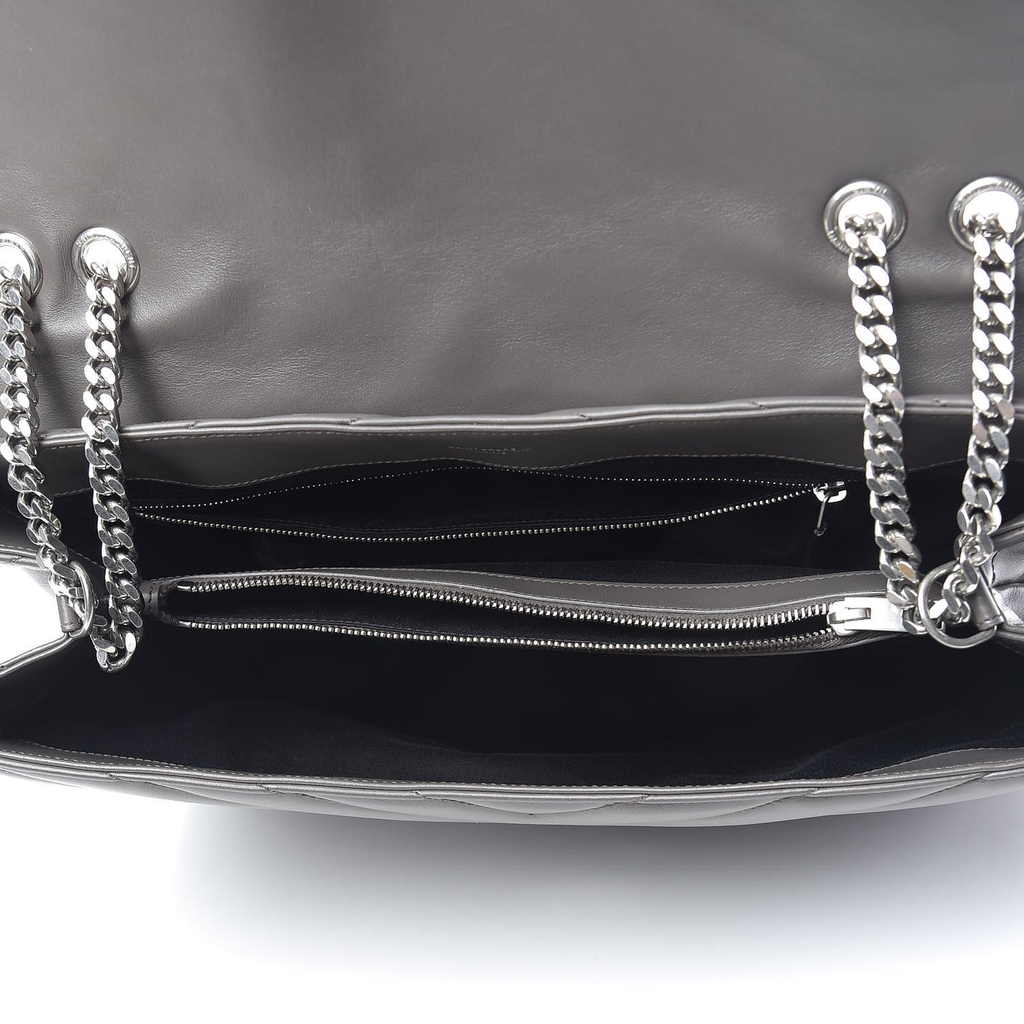 Calfskin Y Quilted Monogram Large Loulou Chain Satchel Earth