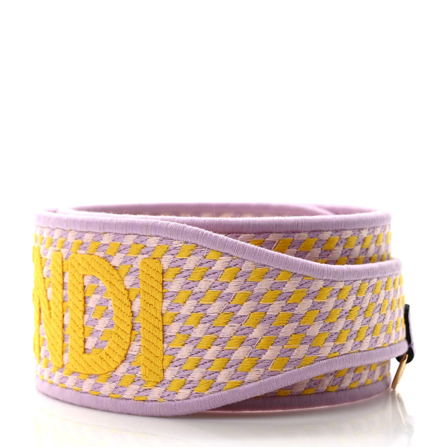 Canvas Vitello King Logo Embroidered Shaped Strap You Violetta Mimosa