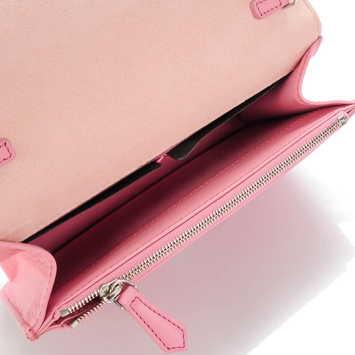 Vitello Flamingo Tube Wallet on Chain Pink