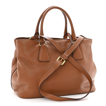 Prada Vitello Daino Zip Tote Cannella 3 of 10