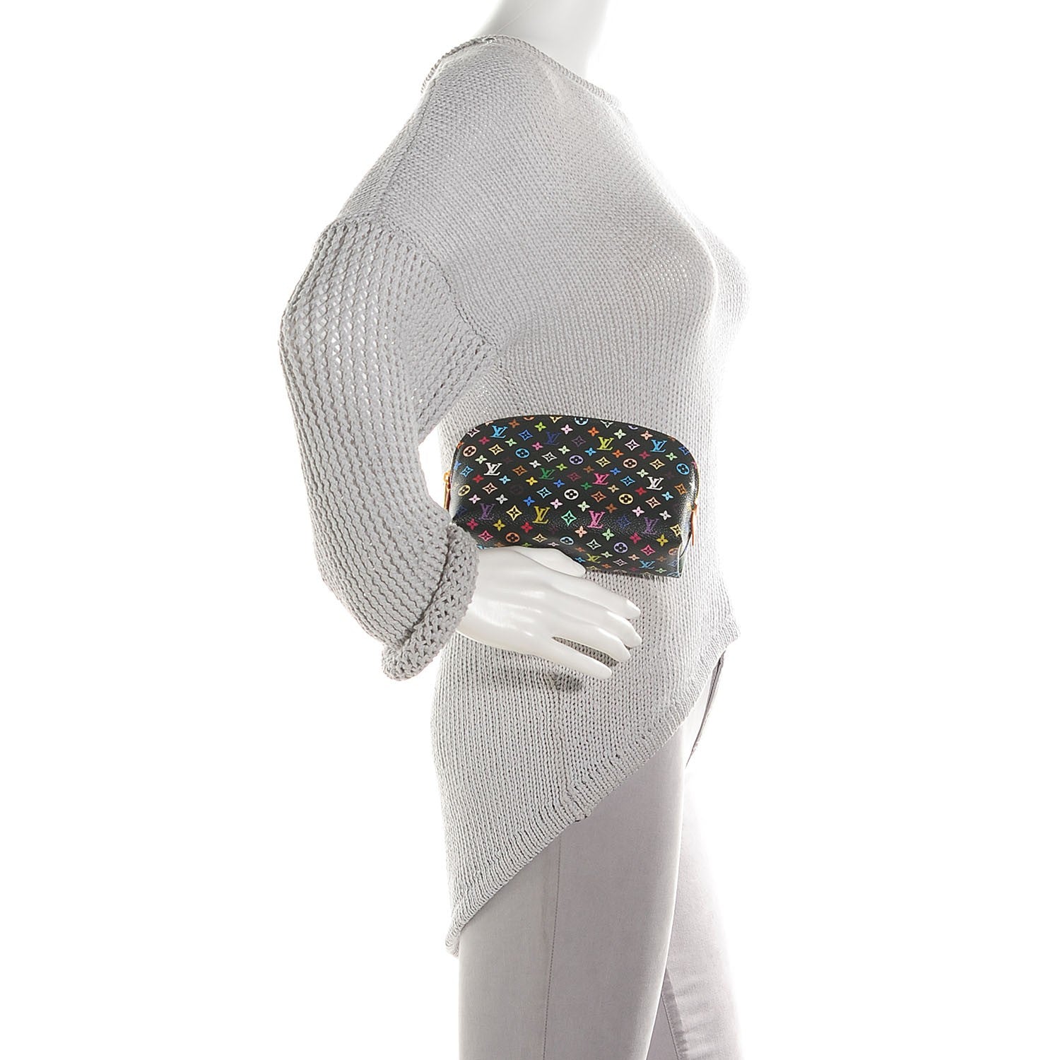 Louis Vuitton Monogram Multicolor Cosmetic Pouch Black Grenade 2 of 8