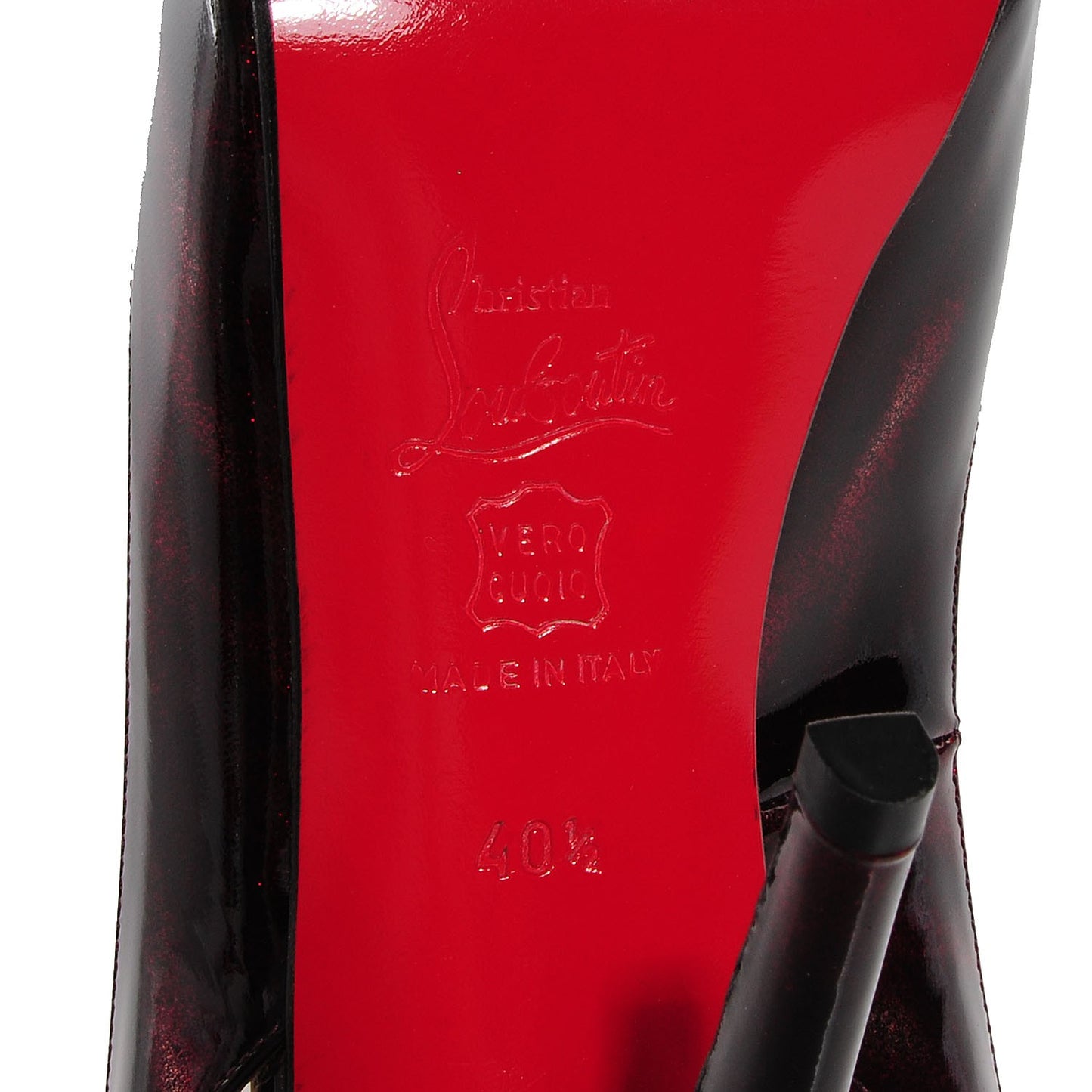 Patent Glitter No Prive 120 Pumps 40.5 Burgundy
