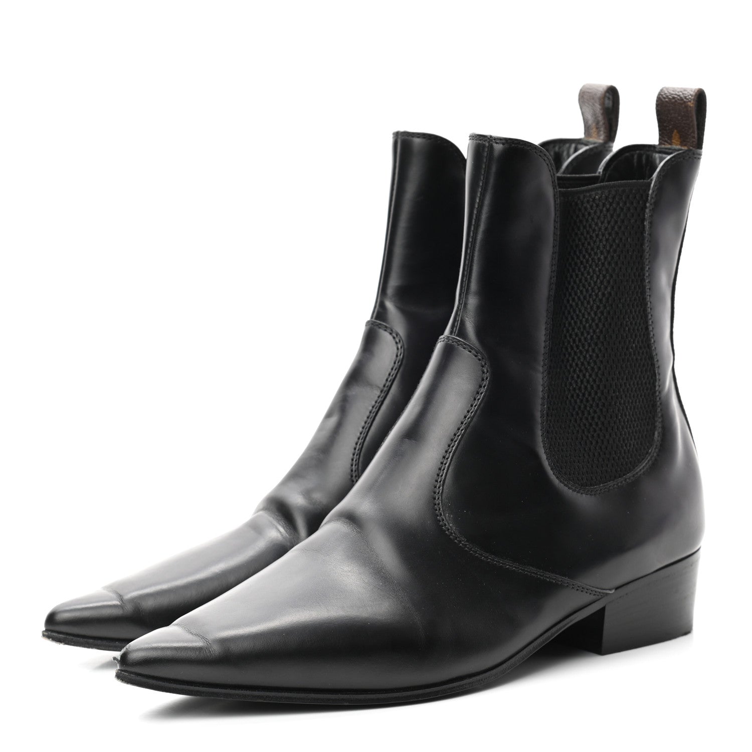 Louis Vuitton Calfskin Pointed Flat Boots 37 Black 3 of 11
