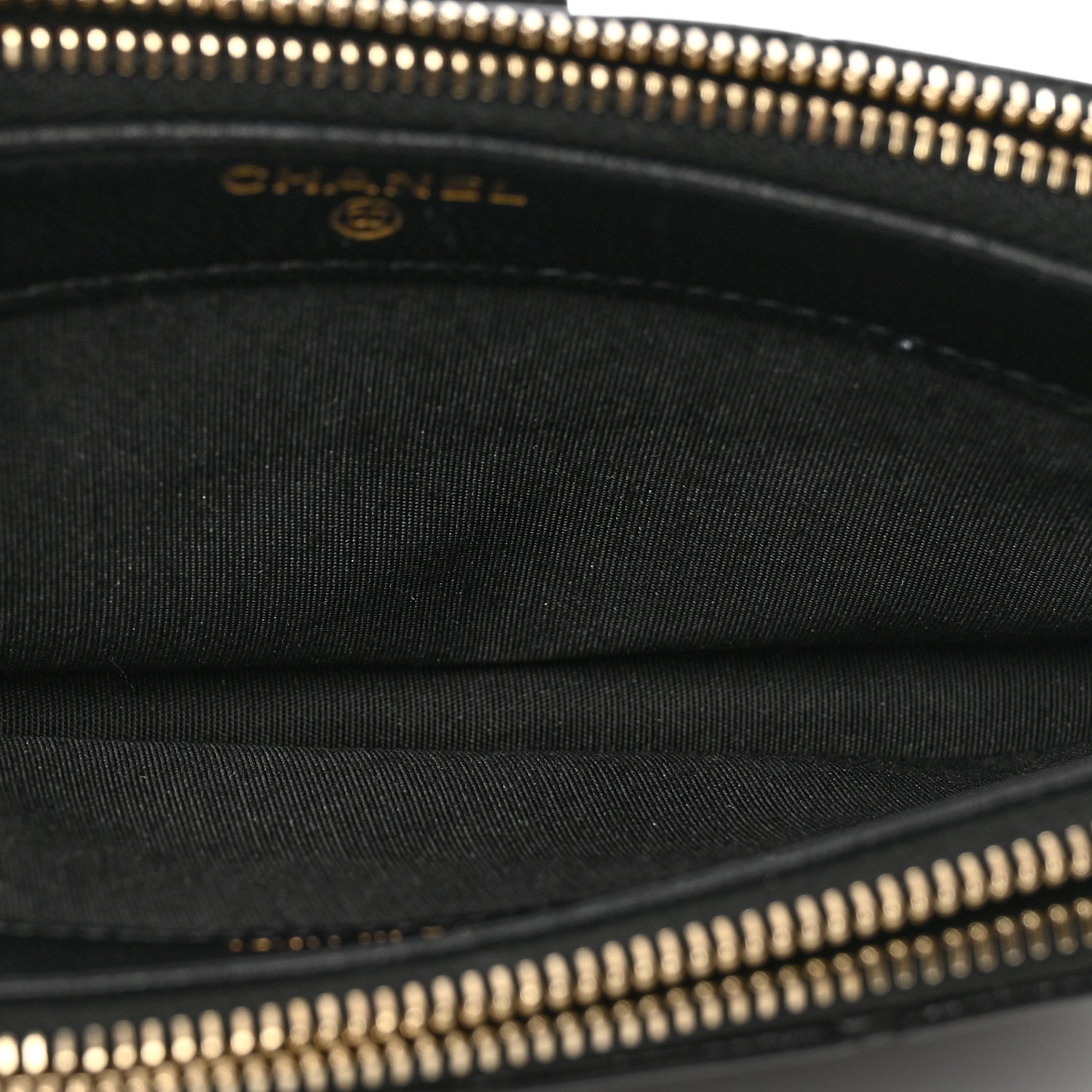 Chanel Goatskin Quilted CC Clutch With Chain Black 6 of 11