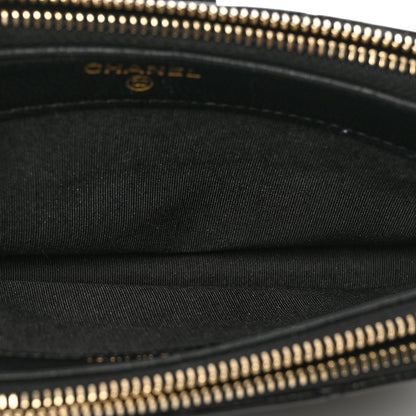 Chanel Goatskin Quilted CC Clutch With Chain Black 6 of 11