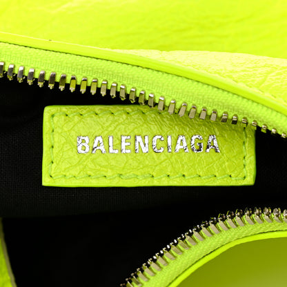Balenciaga Agneau Arena Le Cagole Shoulder Bag XS Fluo Yellow 7 of 12