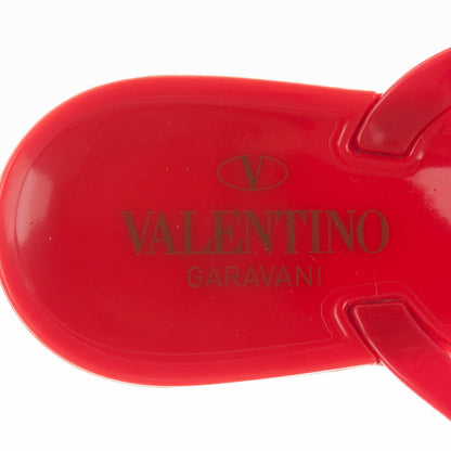 Valentino Garavani PVC Jelly Rockstud Bow Thong Sandals 40 Red 7 of 7