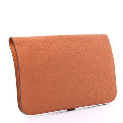 Hermes Togo Dogon Duo Wallet Orange 2 of 8