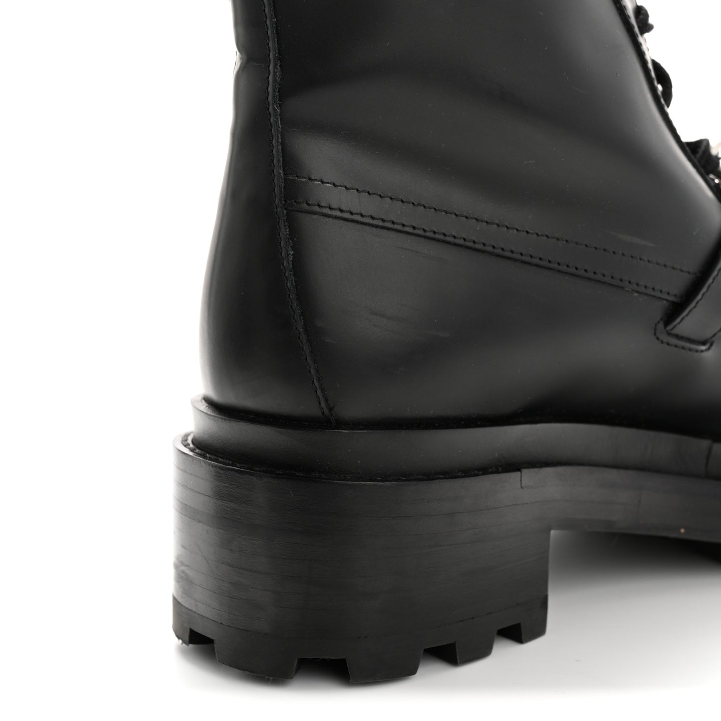 Glossed Calfskin Funk Ankle Boots 38 Black
