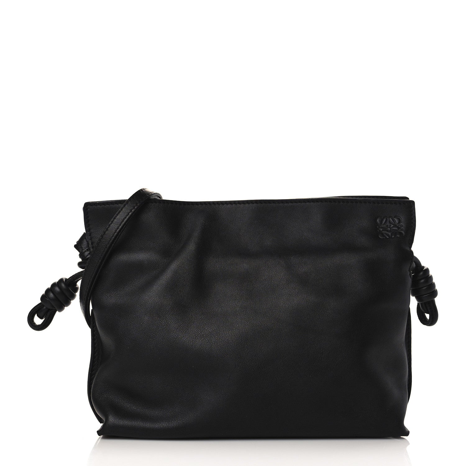 Loewe Calfskin Mini Flamenco Knot Clutch Black 1 of 9