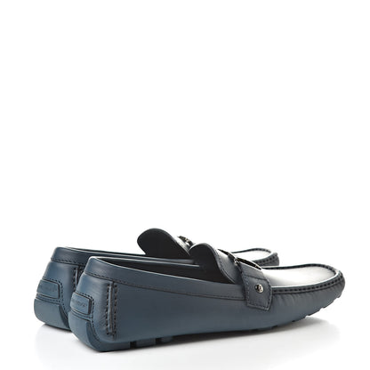 Louis Vuitton Calfskin Monte Carlo Car Shoe Moccasin Loafers 10 Blue 4 of 9
