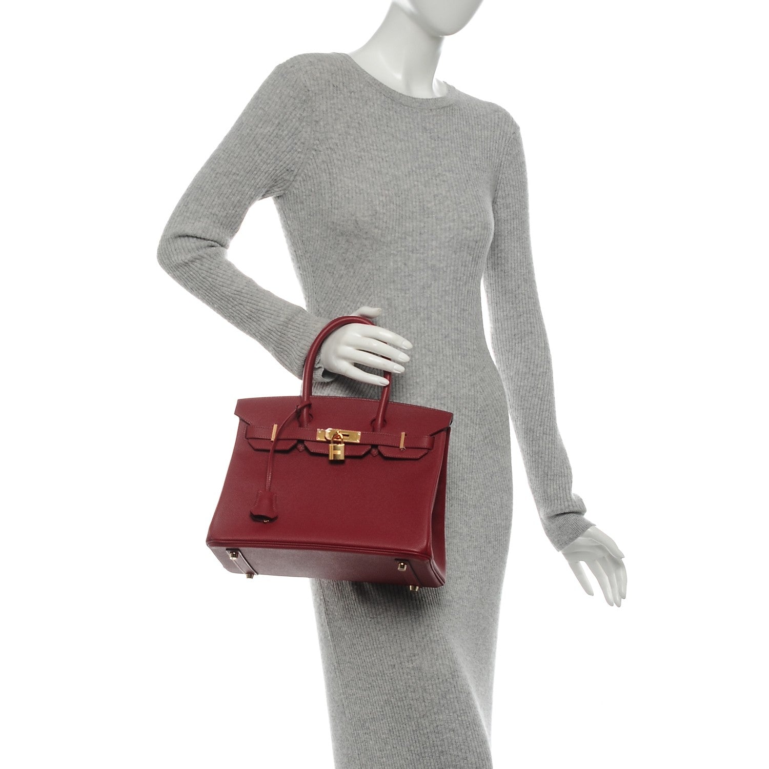 Hermes Epsom Birkin 30 Rouge Grenat 2 of 24