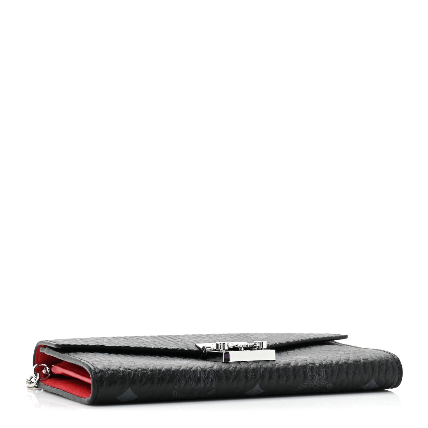Visetos Large Patricia Wallet On Chain Black