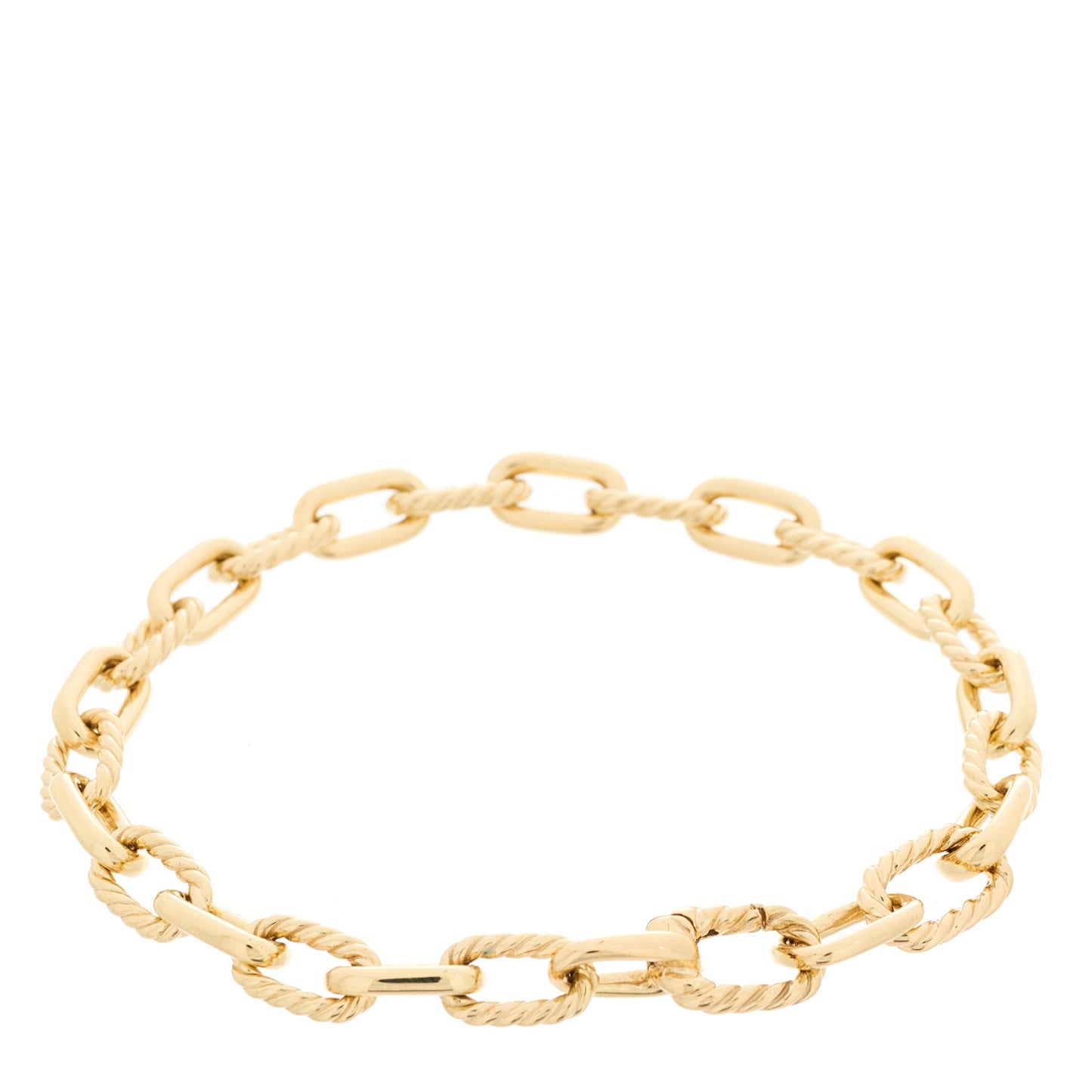 18K Yellow Gold 6mm Madison Classic Chain Bracelet