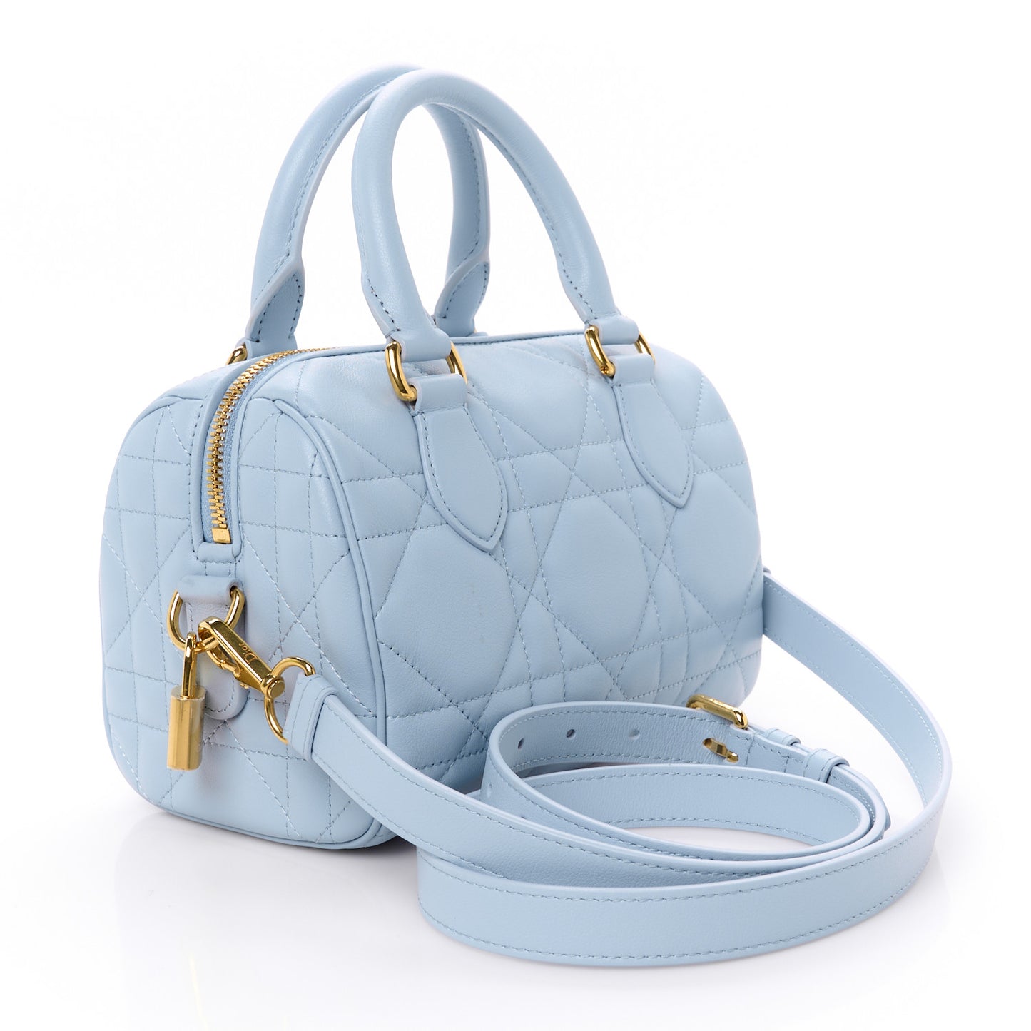 Calfskin Macrocannage Groove 20 Bag Pale Blue