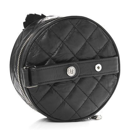 Chanel Aged Calfskin Sequin Quilted Camelia Clutch Black 3 of 11