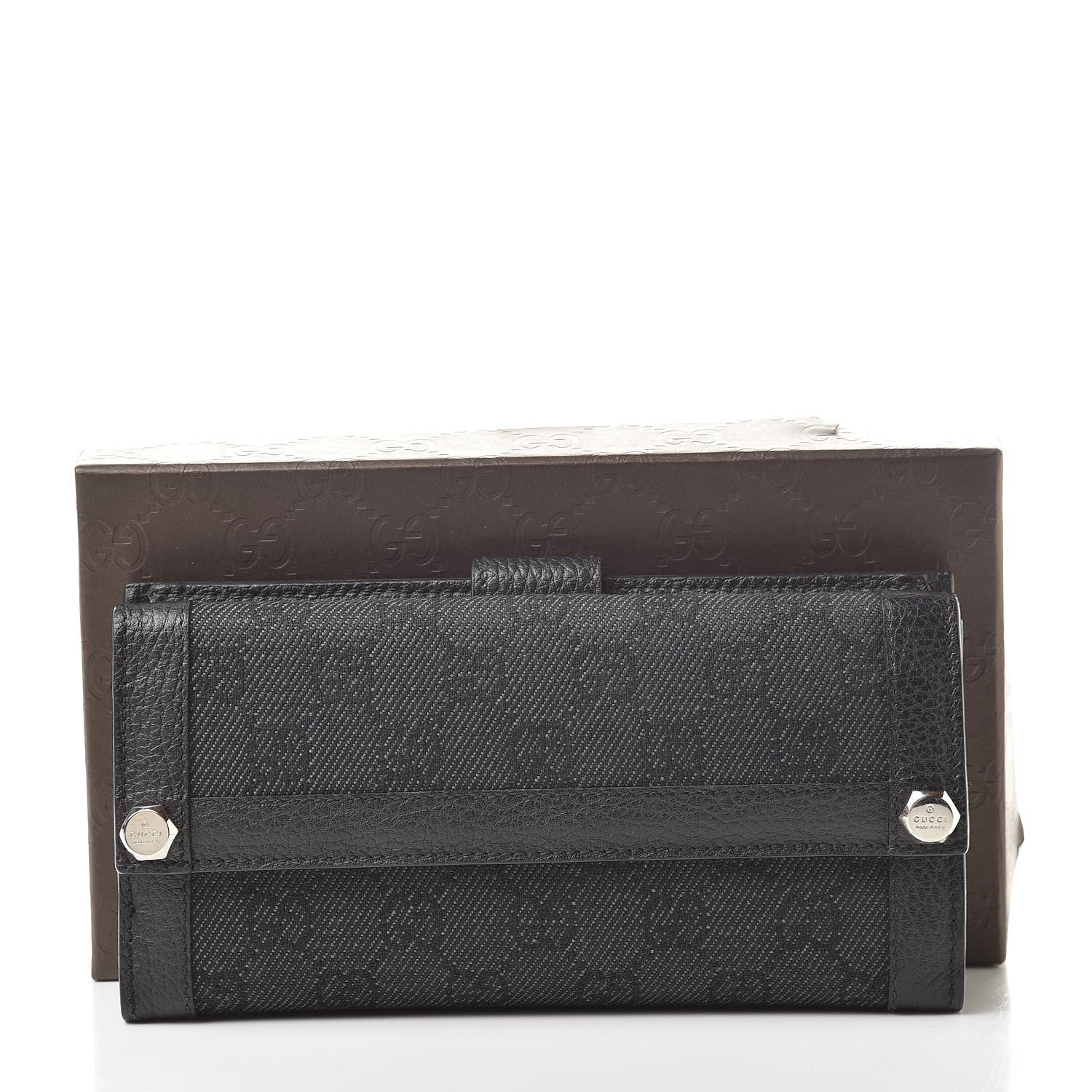 Gucci Monogram Continental Charmy Wallet Black 9 of 9