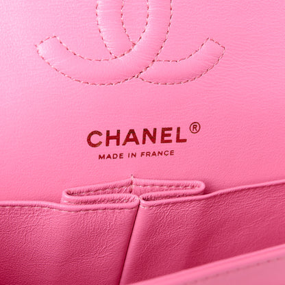 Chanel Lambskin Chevron Quilted Small Double Flap Pink 6 of 11