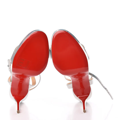 Christian Louboutin Specchio Laser Loubi Queen 100 Platform Sandals 38 Silver 6 of 8