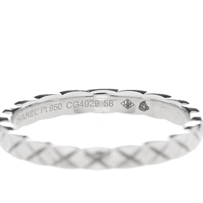 Chanel Platinum Mini Coco Crush Ring 58 8.25 5 of 5