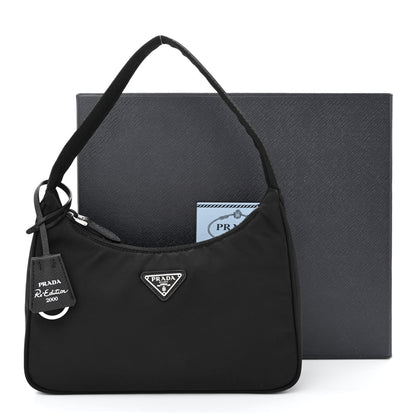 Prada Tessuto Nylon Mini Re-Edition 2000 Bag Black 17 of 17