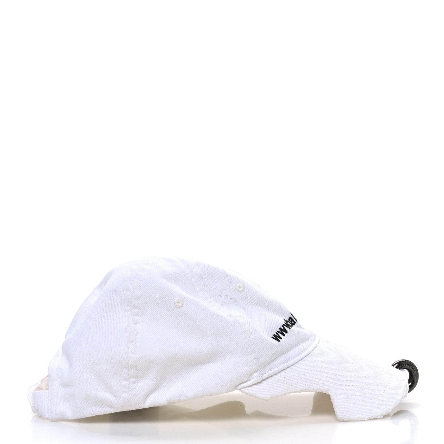Balenciaga Cotton Drill Logo Baseball Cap S White 6 of 9