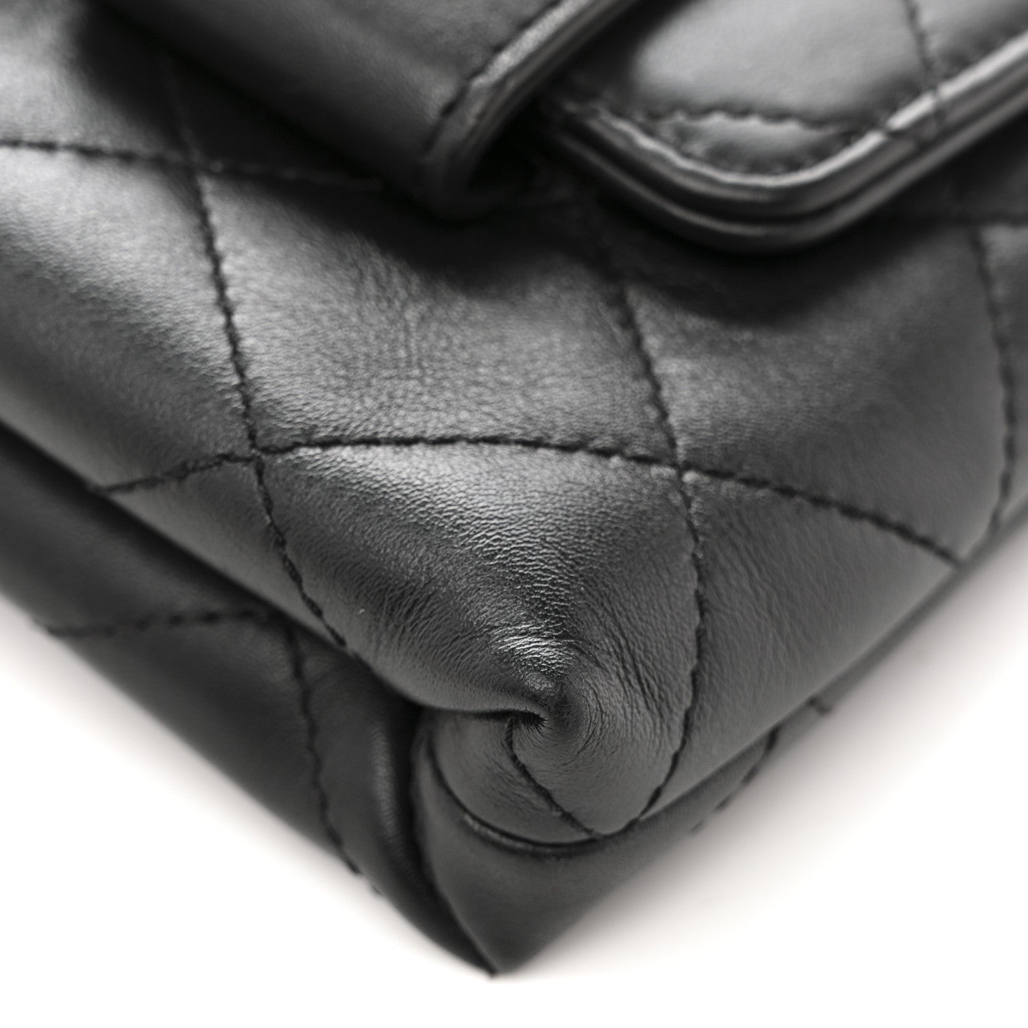 Chanel Calfskin Quilted Enchained Clutch Black 12 of 13