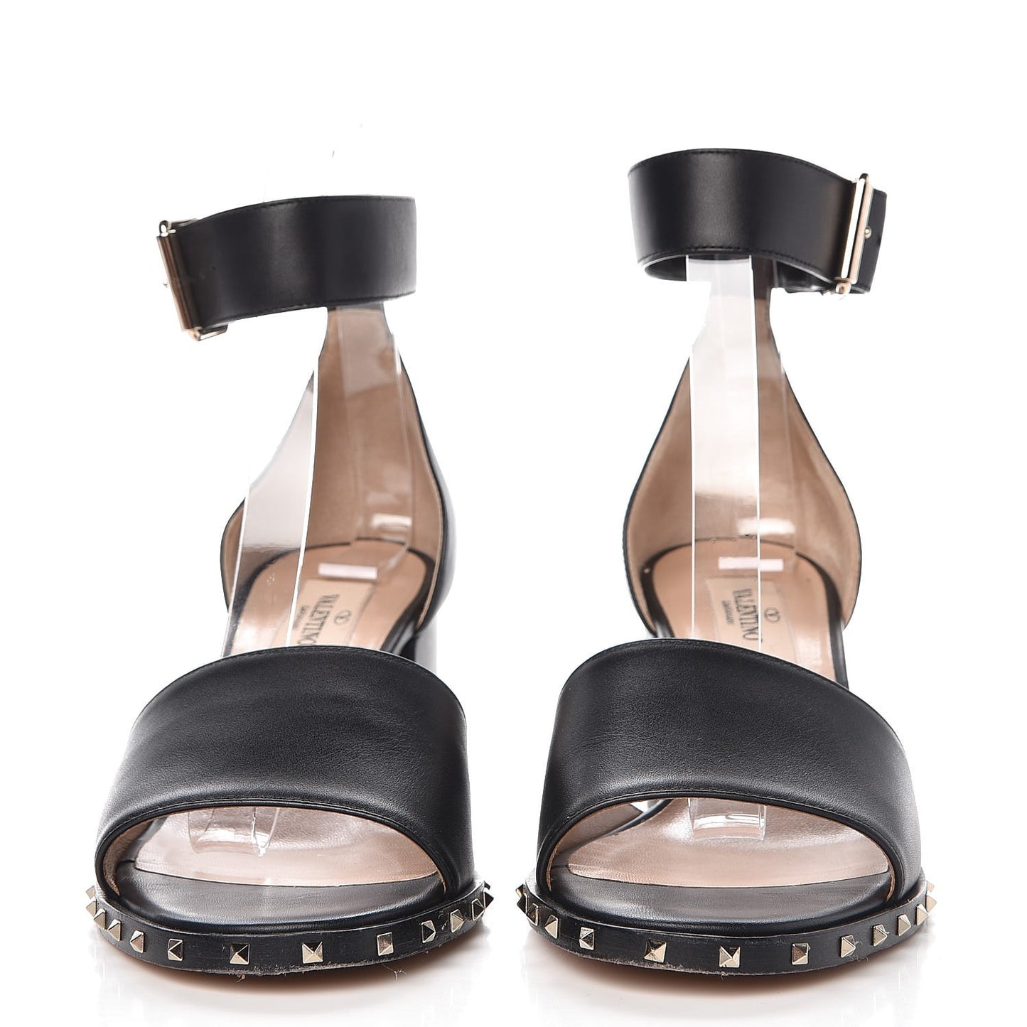 Nappa Soul Rockstud 65mm Sandals 35.5 Black