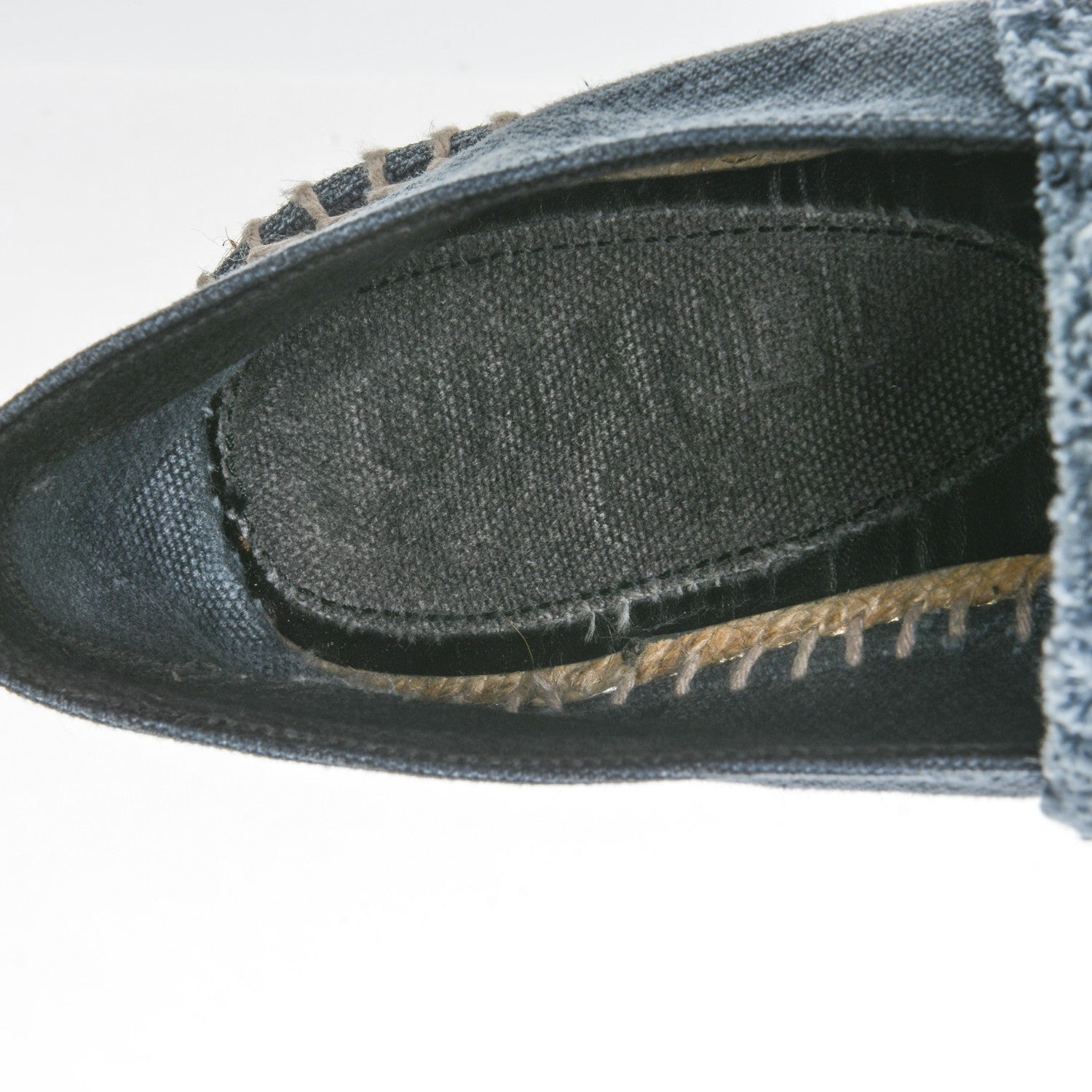 Chanel Denim Toile CC Espadrilles 40 Navy Black 7 of 7