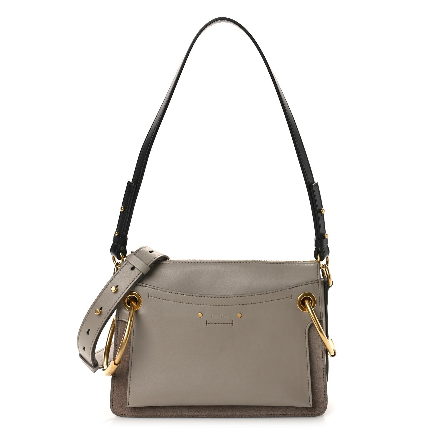 Chloe Calfskin Suede Small Roy Bag Motty Grey 1 of 9