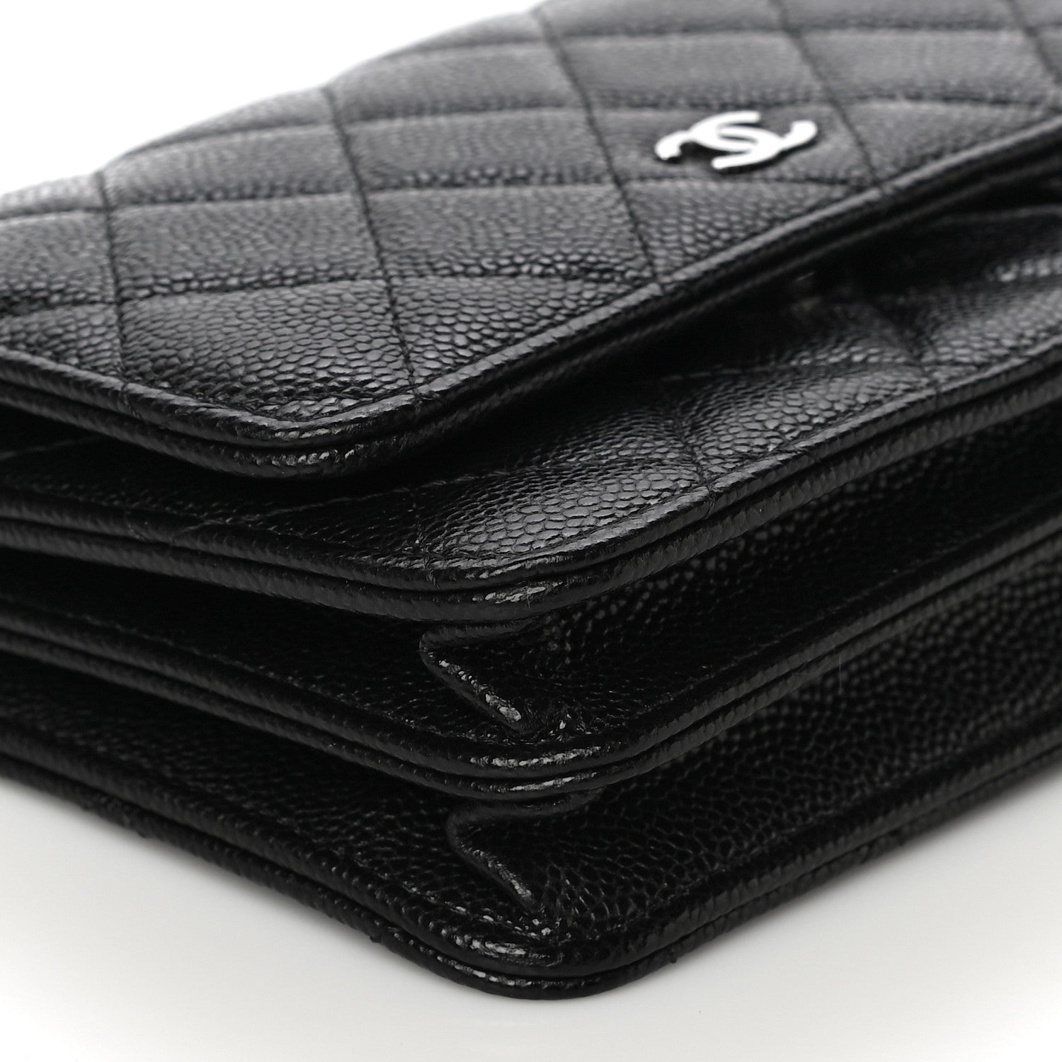 Chanel Caviar Quilted Mini Wallet On Chain WOC Black 9 of 11