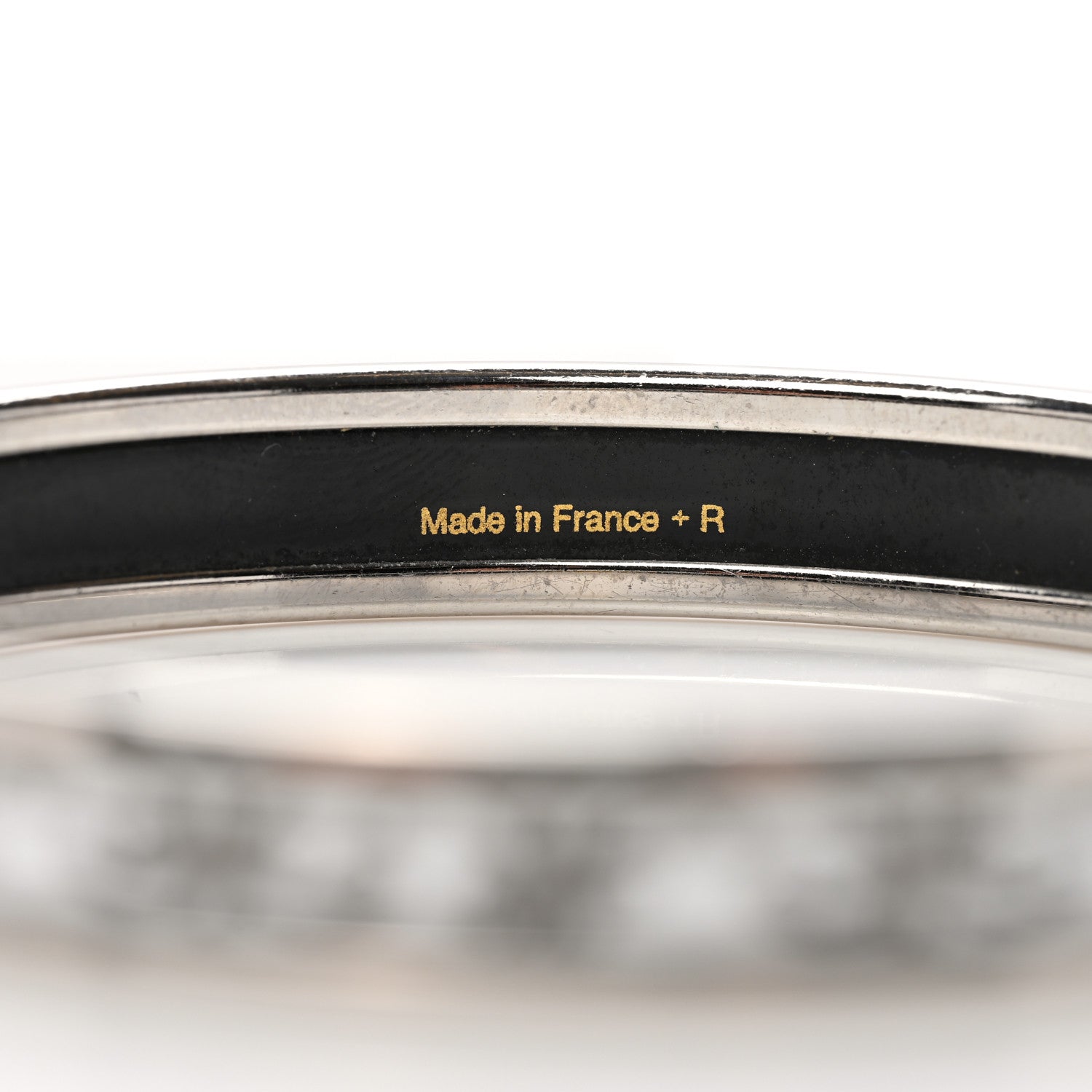 Hermes Enamel Printed Narrow Balcons Du Guadalquivir Bracelet 65 Platine 4 of 4