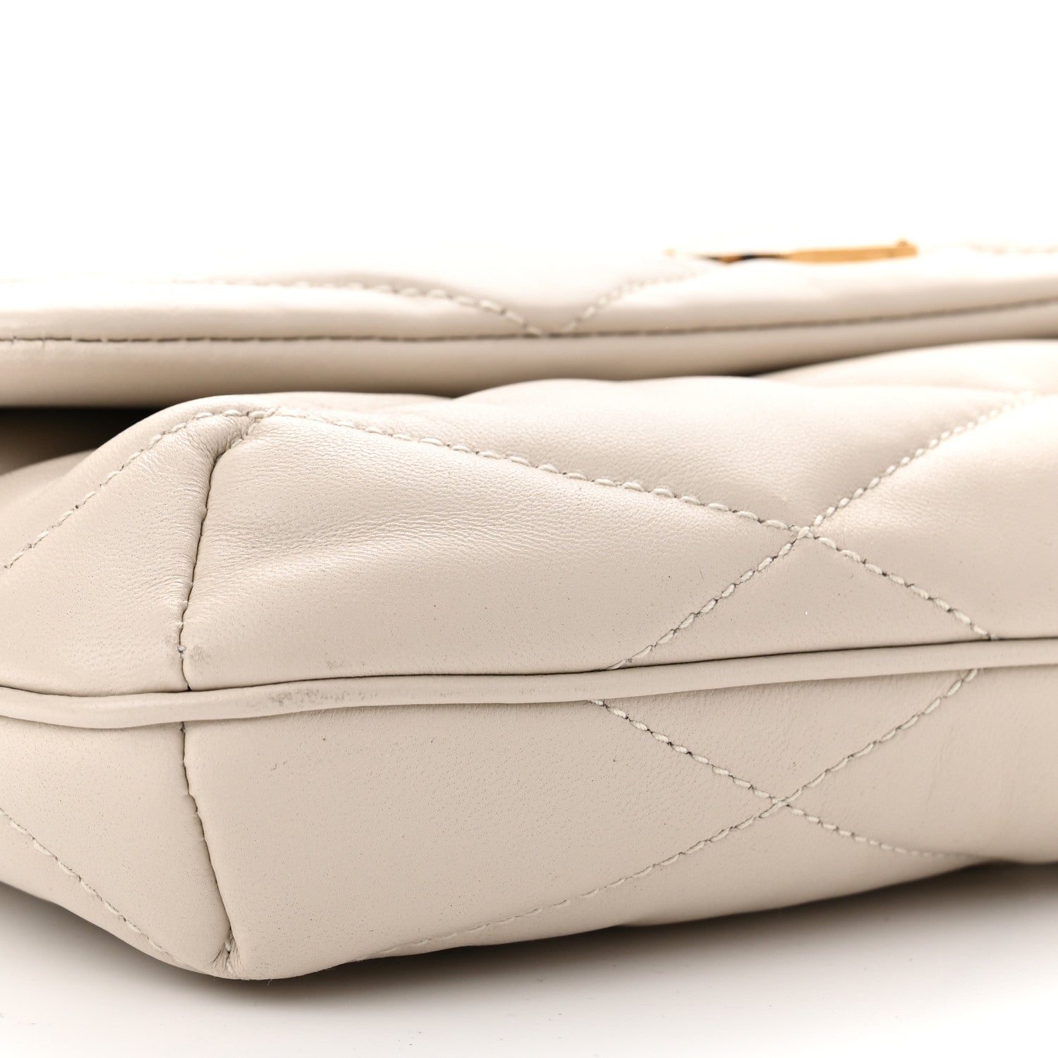 Saint Laurent Lambskin Quilted Le 57 Diamond Shoulder Bag Antique Vintage 7 of 8