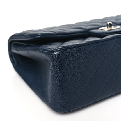 Chanel Caviar Quilted Jumbo Double Flap Navy Blue 8 of 9