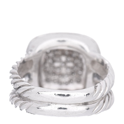David Yurman Sterling Silver Diamond 11mm Albion Pave Ring 52 6 4 of 5