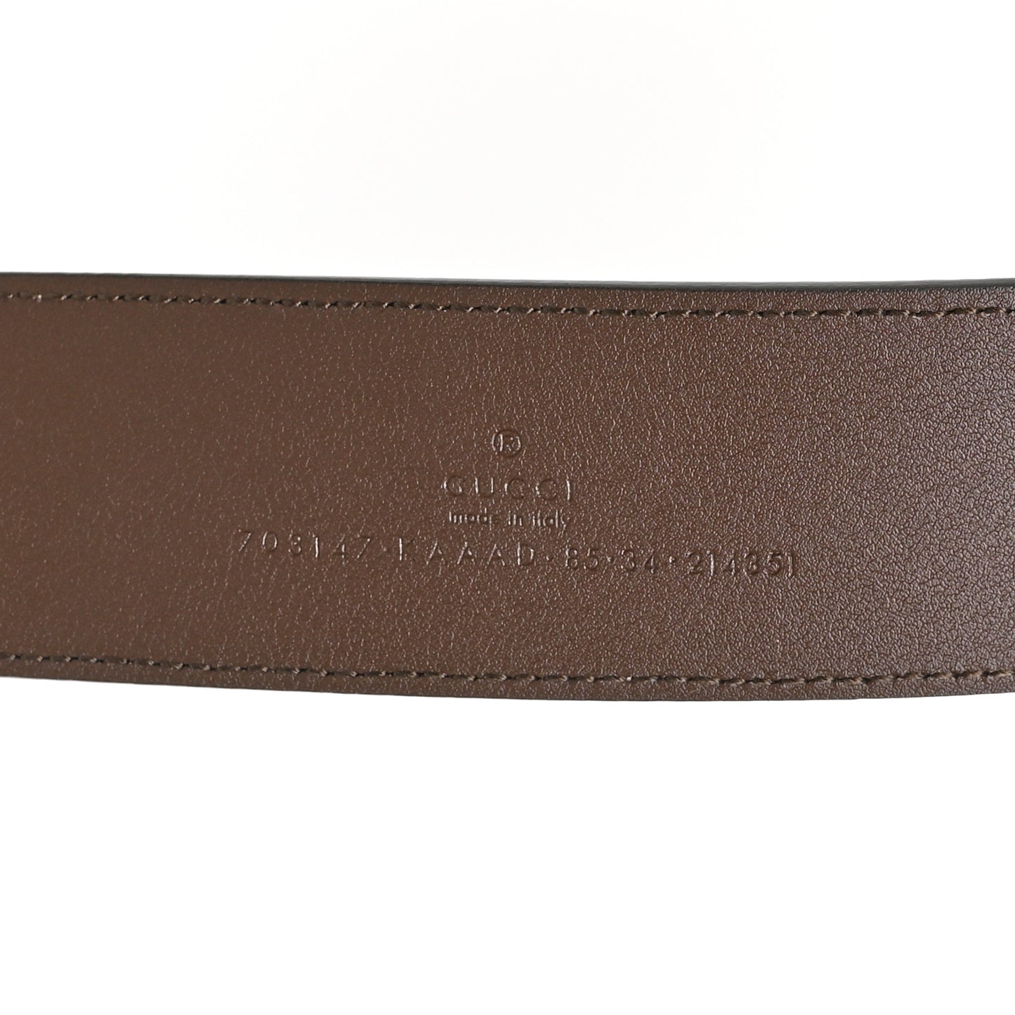 GG Supreme Monogram Textured Dollar Calfskin Blondie 40mm Belt 85 34 Beige Ebony New Acero