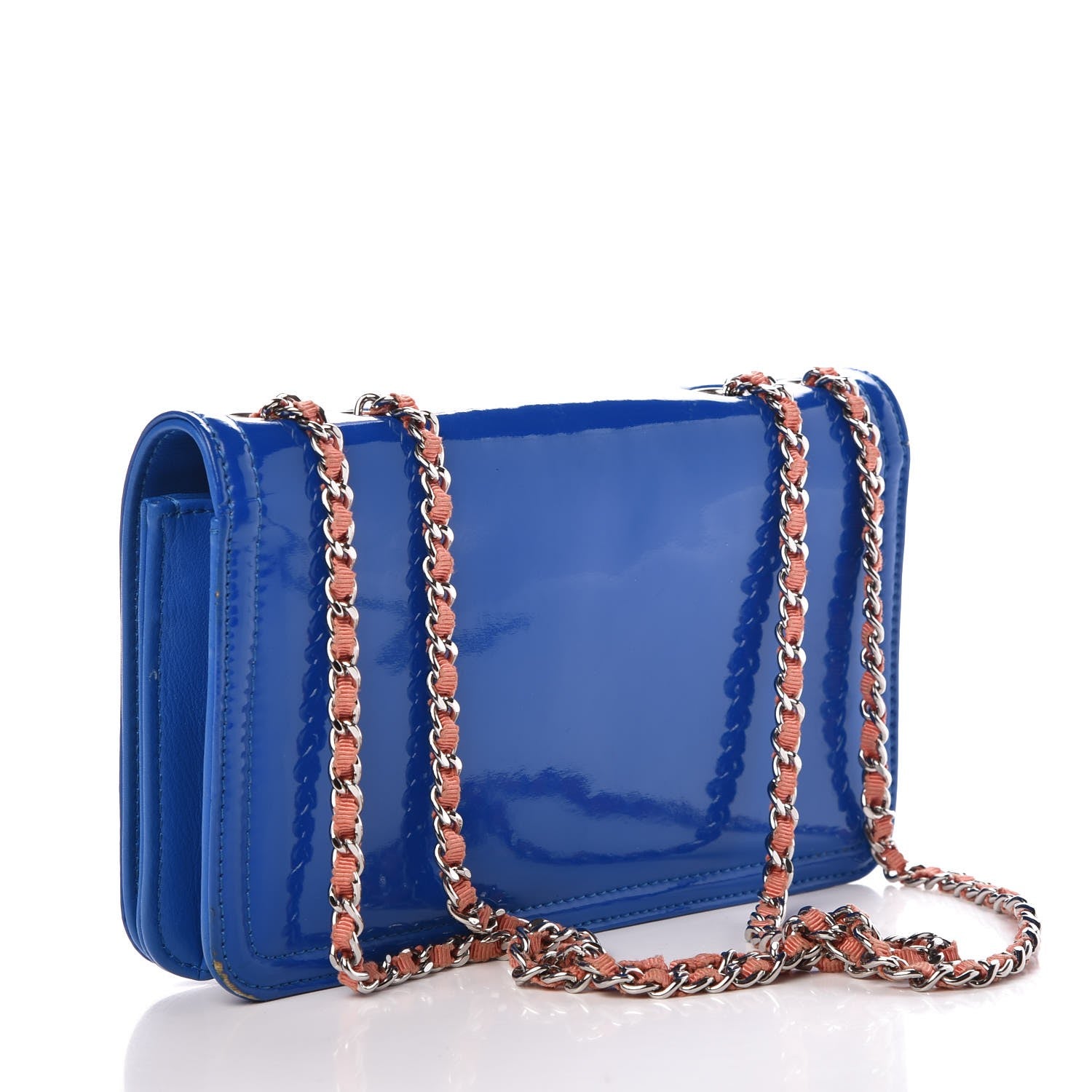 Chanel Vinyl Small Lipstick Flap Blue 4 of 12