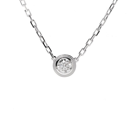Cartier 18K White Gold Diamond LM D'Amour Pendant Necklace 4 of 6