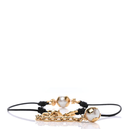 Louis Vuitton Calfskin Pearl Knotty Choker Necklace Black 2 of 3