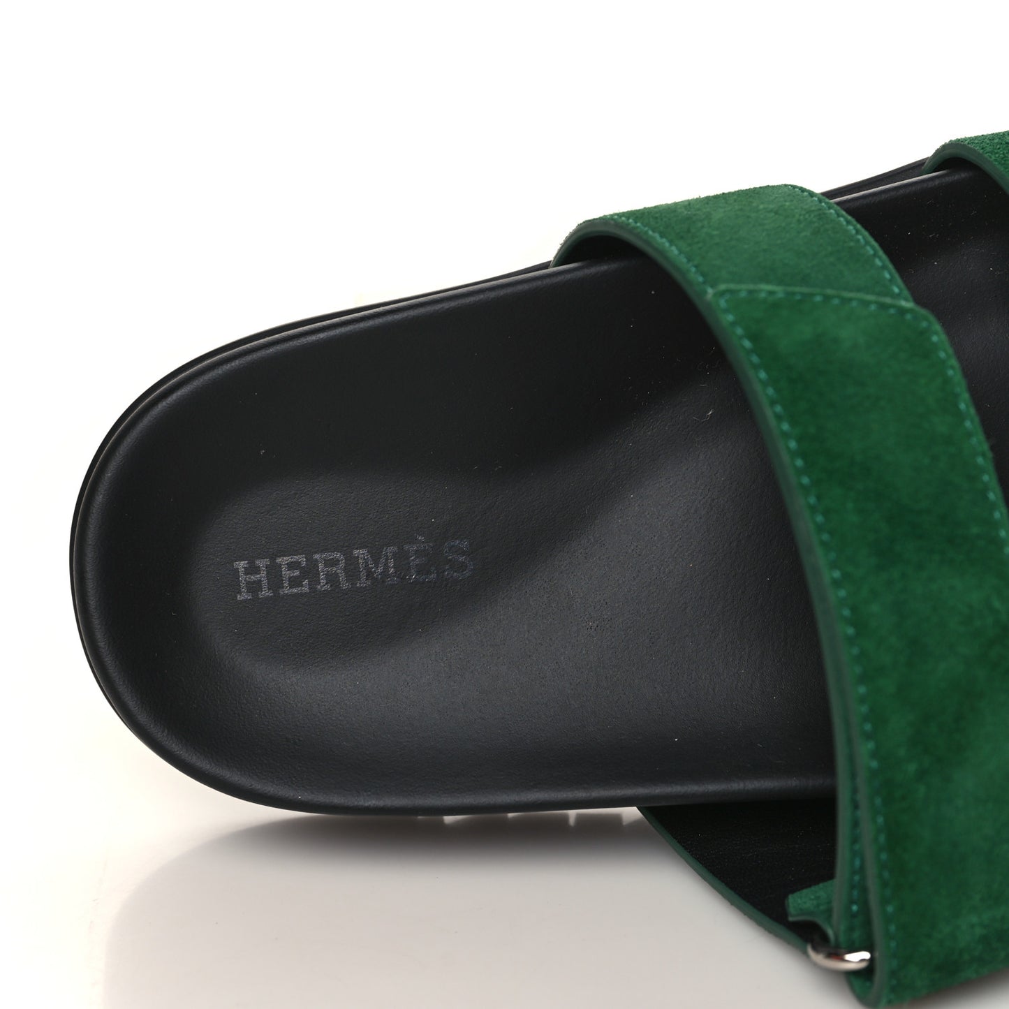 Suede Goatskin Womens Chypre Sandals 37.5 Vert Electrique