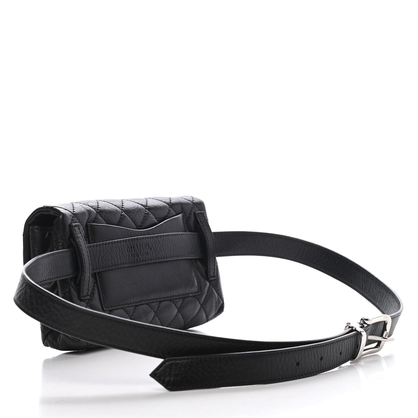 Calfskin Quilted 2.55 Reissue Flap Belt Bag Clutch Black