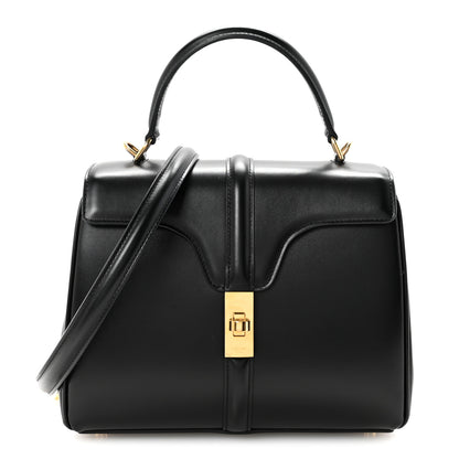 Celine Satinated Calfskin Small 16 Top Handle Bag Black 1 of 10