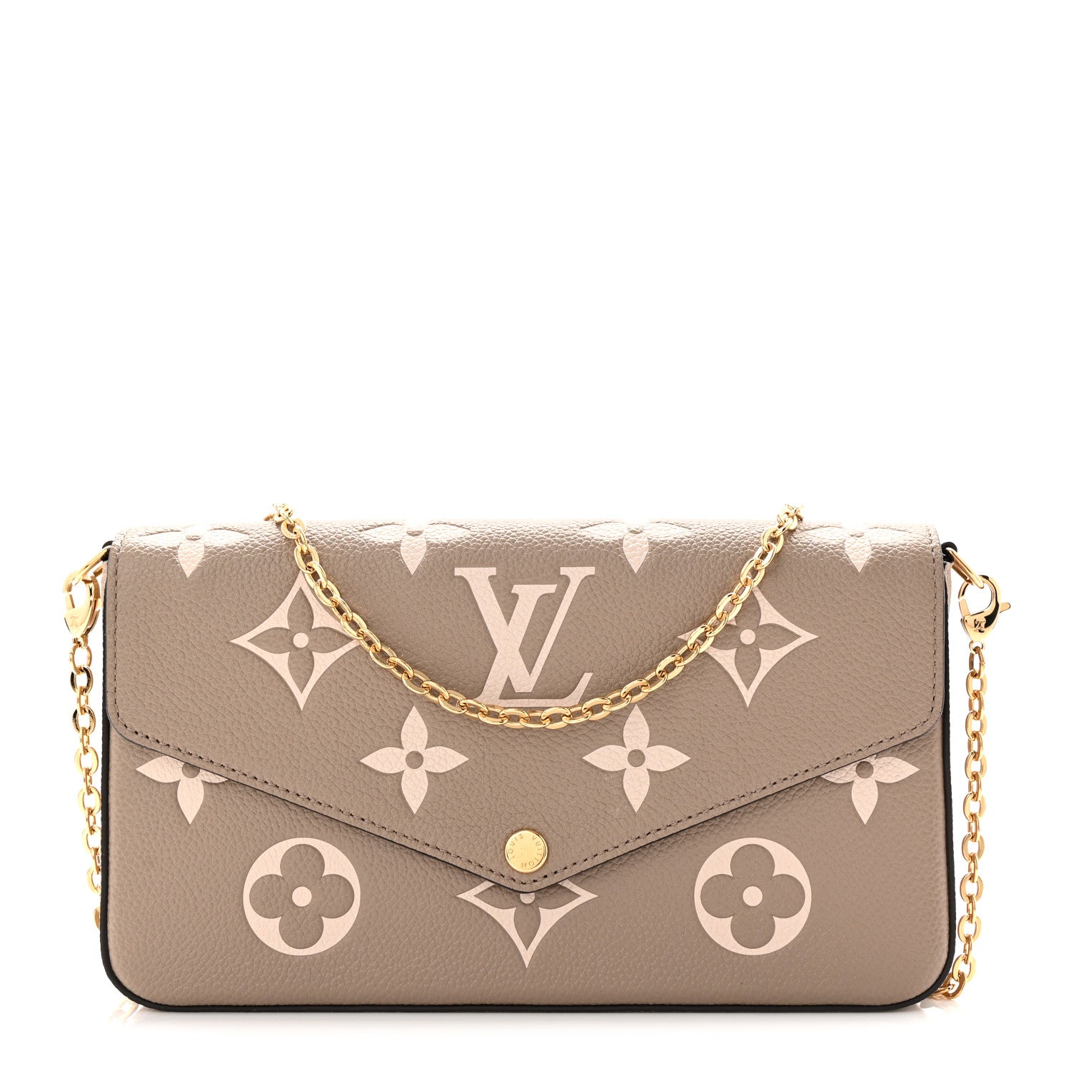 Louis Vuitton Empreinte Monogram Giant Felicie Pochette Tourterelle Creme 1 of 10