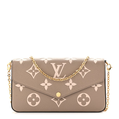 Louis Vuitton Empreinte Monogram Giant Felicie Pochette Tourterelle Creme 1 of 10